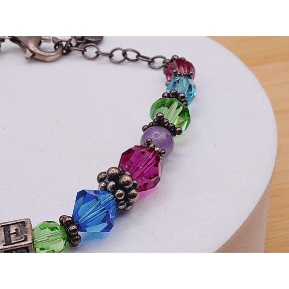 Vintage Custom Austrian Crystal and Sterling Silver Bracelet "Nicole" - Picture 10 of 12